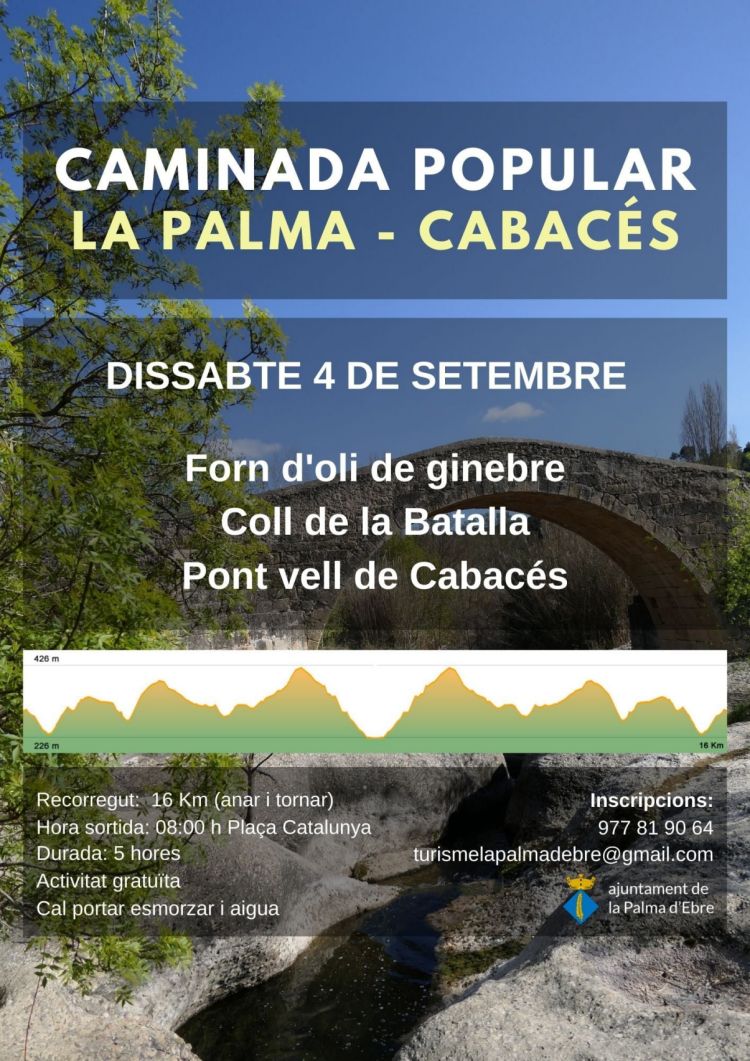 Caminada popular La Palma d’Ebre – Cabacés Caminada popular La Palma d’Ebre – Cabacés