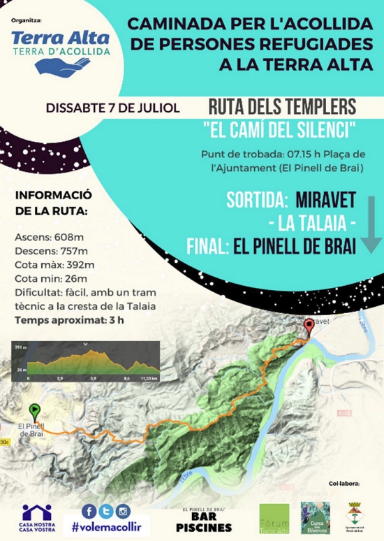 Caminada per l�acollida de persones refugiades a la Terra Alta