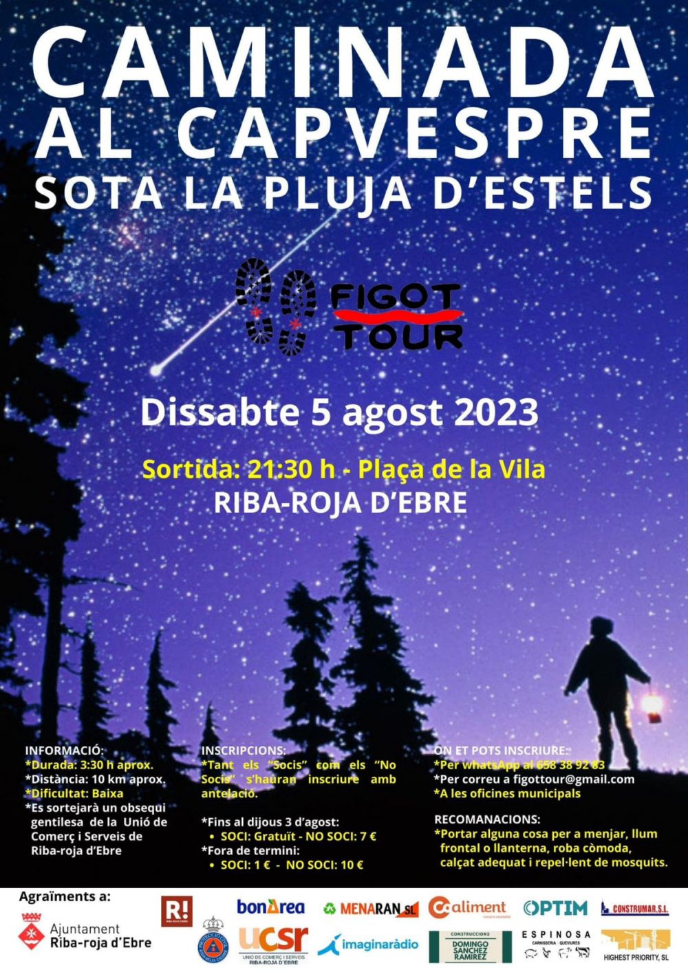 Caminada al capvespre sota la pluja d�estels