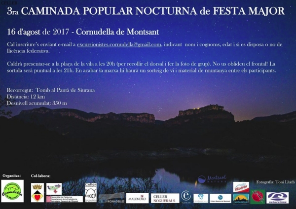 3a Caminada Popular Nocturna de Festa Major: �Tomb al Pant� de Siurana�
