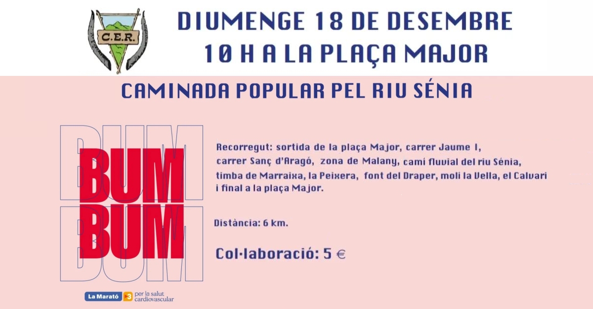Caminada familiar popular pel riu S�nia, per La Marat� de TV3