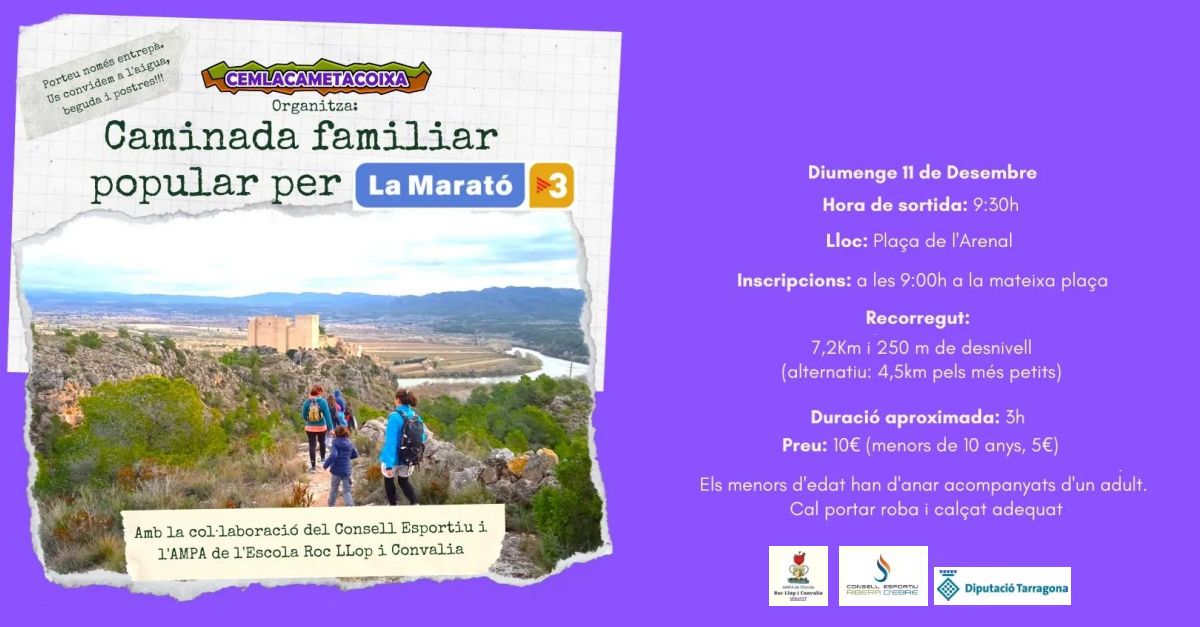 Caminada familiar popular per La Marató de TV3 Caminada familiar popular per La Marató de TV3