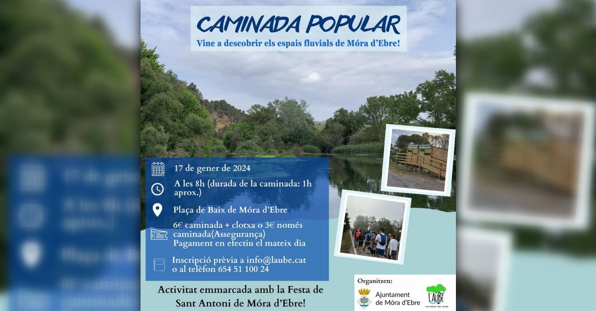 Caminada popular pels espais fluvials de M�ra d�Ebre