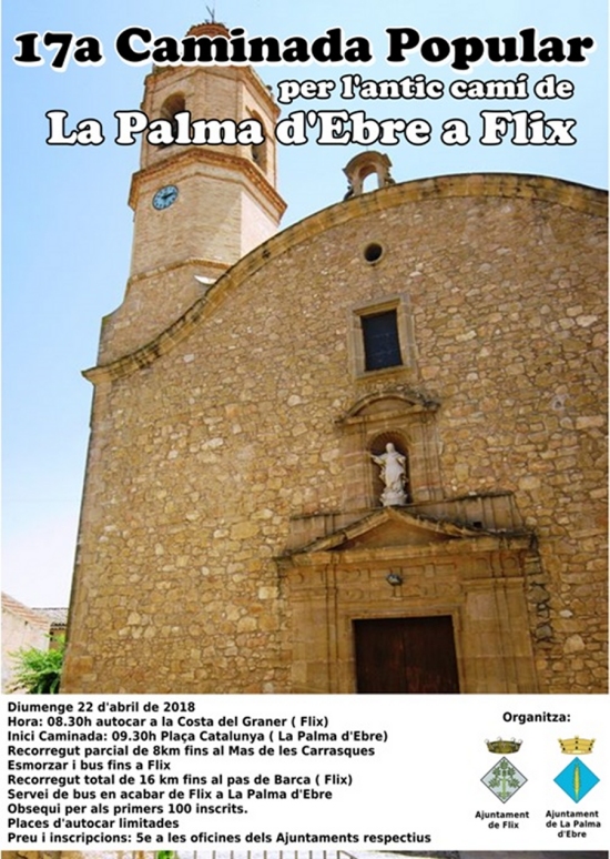 17a Caminada popular per l’antic camí de La Palma d’Ebre a Flix 17a Caminada popular per l’antic camí de La Palma d’Ebre a Flix