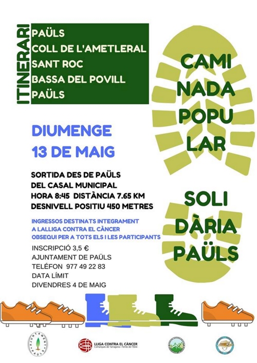 Caminada popular solidària Paüls Caminada popular solidària Paüls