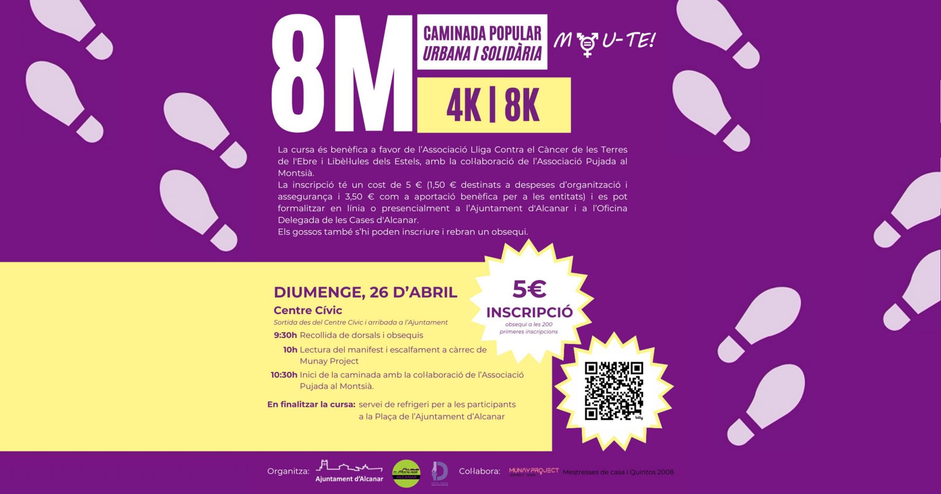 Caminata popular urbana y solidaria. Dia Internacional de les Mujeres