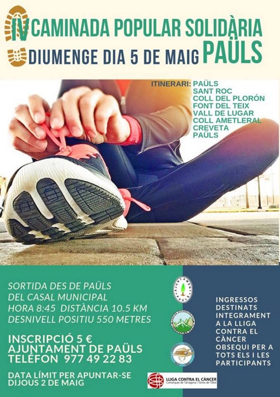 IV Caminada popular solidària Paüls IV Caminada popular solidària Paüls