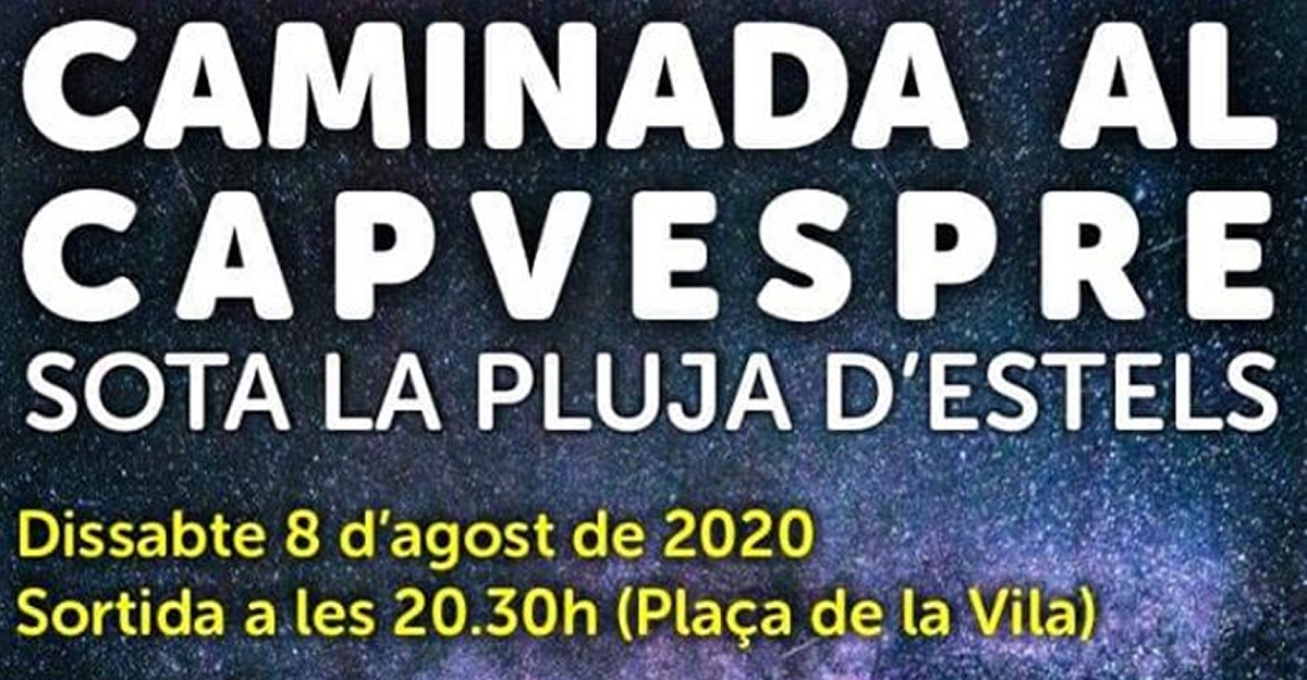 Caminada al capvespre sota la pluja d�estels