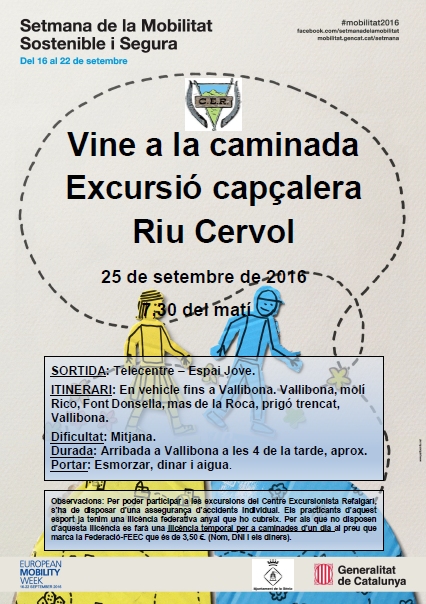 Vine a la caminada excursi a la capalera del riu Cervol
