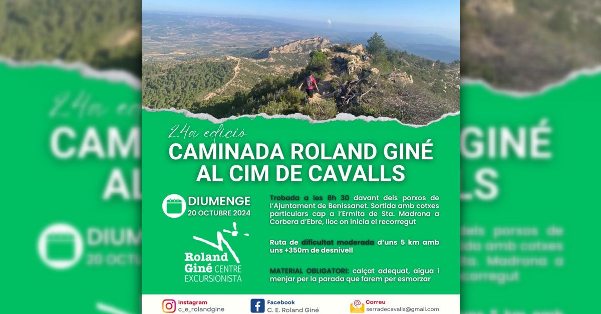 24a Caminada Roland Gin� al cim de Cavalls