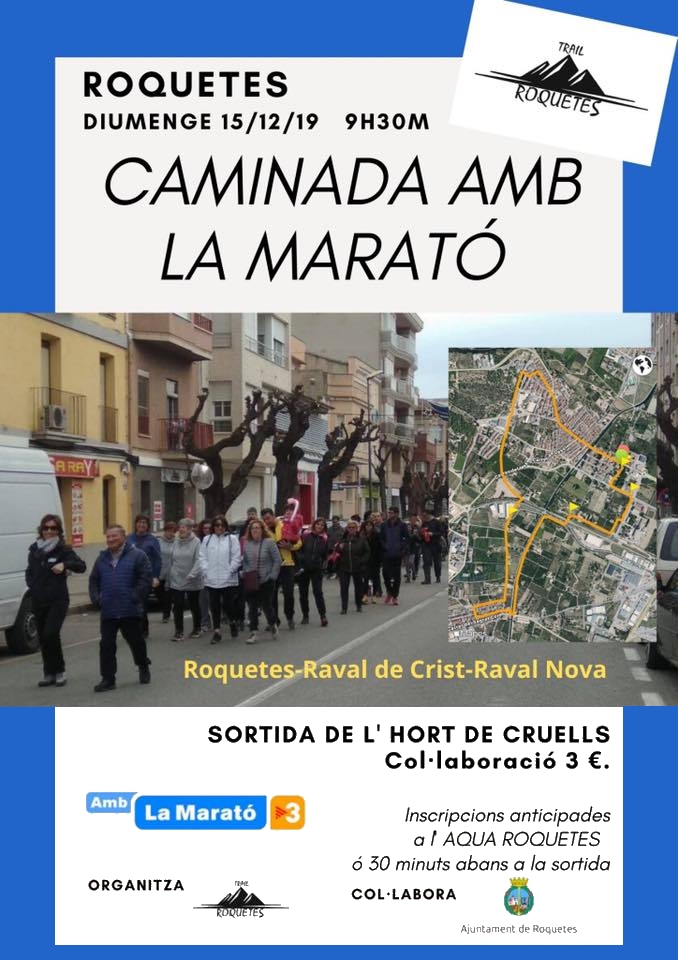 Caminada amb la Marató de TV3 a Roquetes Caminada amb la Marató de TV3 a Roquetes
