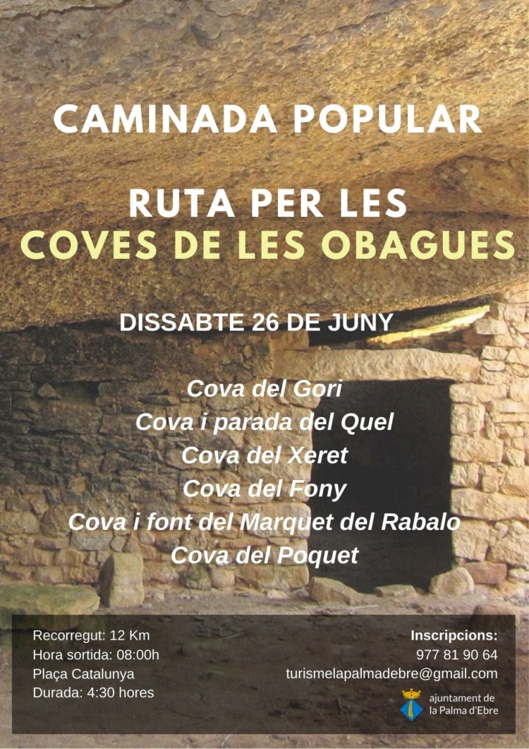 Ruta per les coves de les Obagues Ruta per les coves de les Obagues