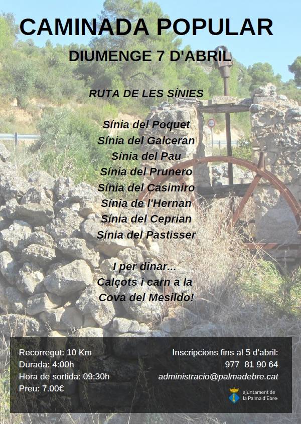 Caminada popular La ruta de les sínies Caminada popular La ruta de les sínies