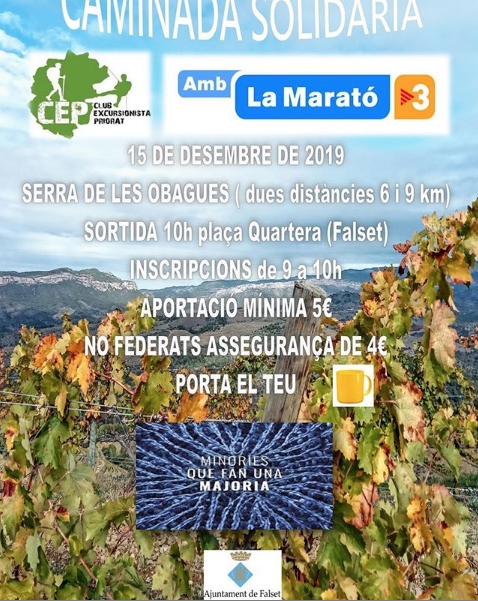 Caminada solid�ria a la Serra de les Obagues a Falset