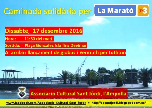 Caminada solid�ria a favor de La Marat� de TV3