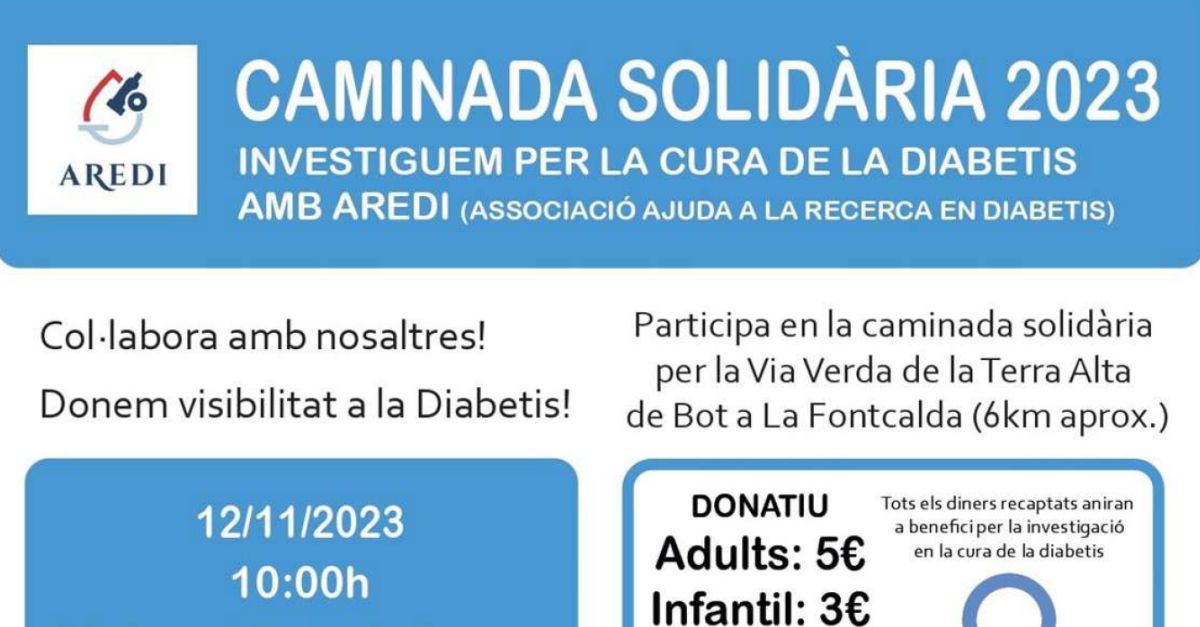 Caminata solidaria AREDI (Associaci� Ajuda a la Recerca en Diabetis) 2023