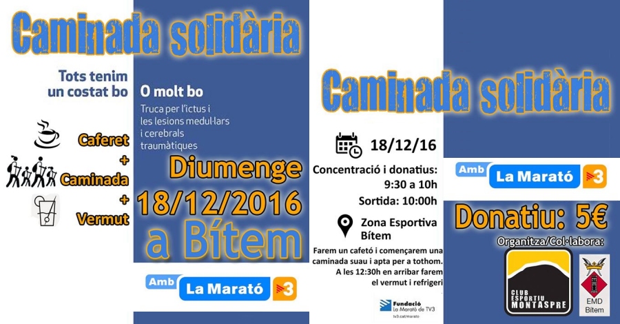 Caminada solid�ria per a la Marat� de TV3