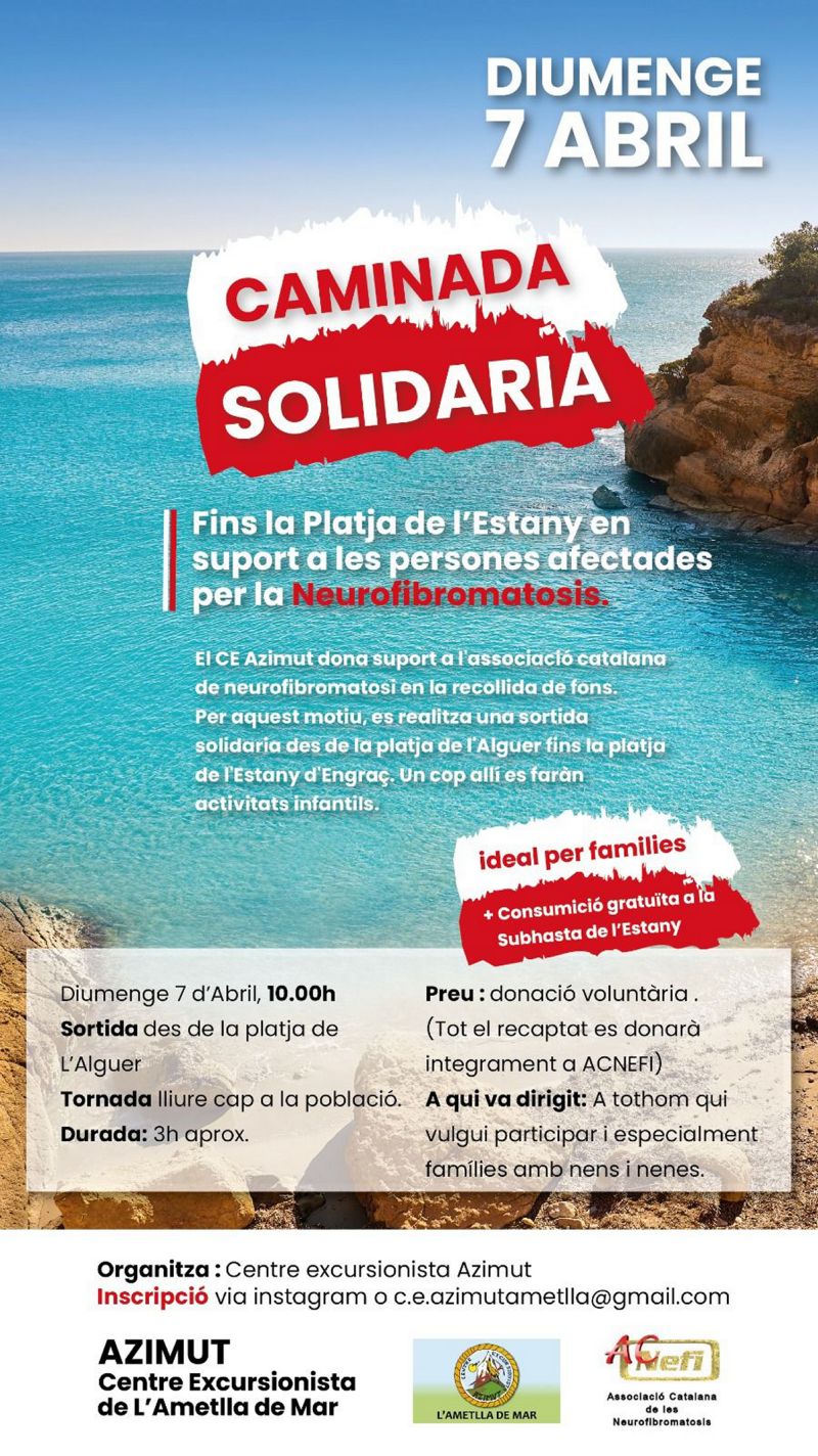 Caminada solidària fins a la platja de l’Estany Caminada solidària fins a la platja de l’Estany