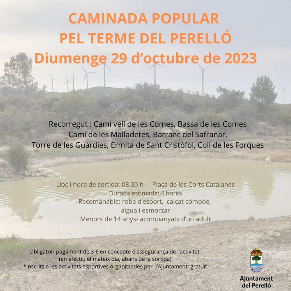 Caminada popular pel terme del Perelló Caminada popular pel terme del Perelló
