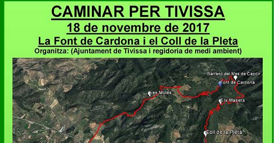 Caminar por Tivissa: La Font de Cardona y el Coll de la Pleta