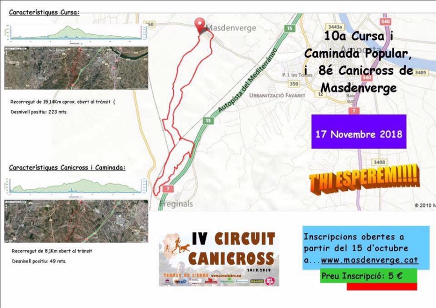 10a Cursa i Caminada Popular i 8è Canicross de Masdenverge 10a Cursa i Caminada Popular i 8è Canicross de Masdenverge
