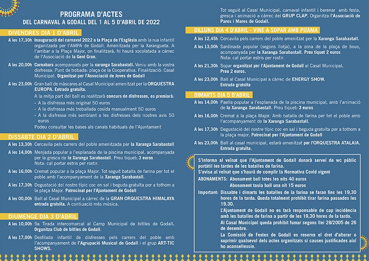 Carnaval de Godall 2022 Carnaval de Godall 2022