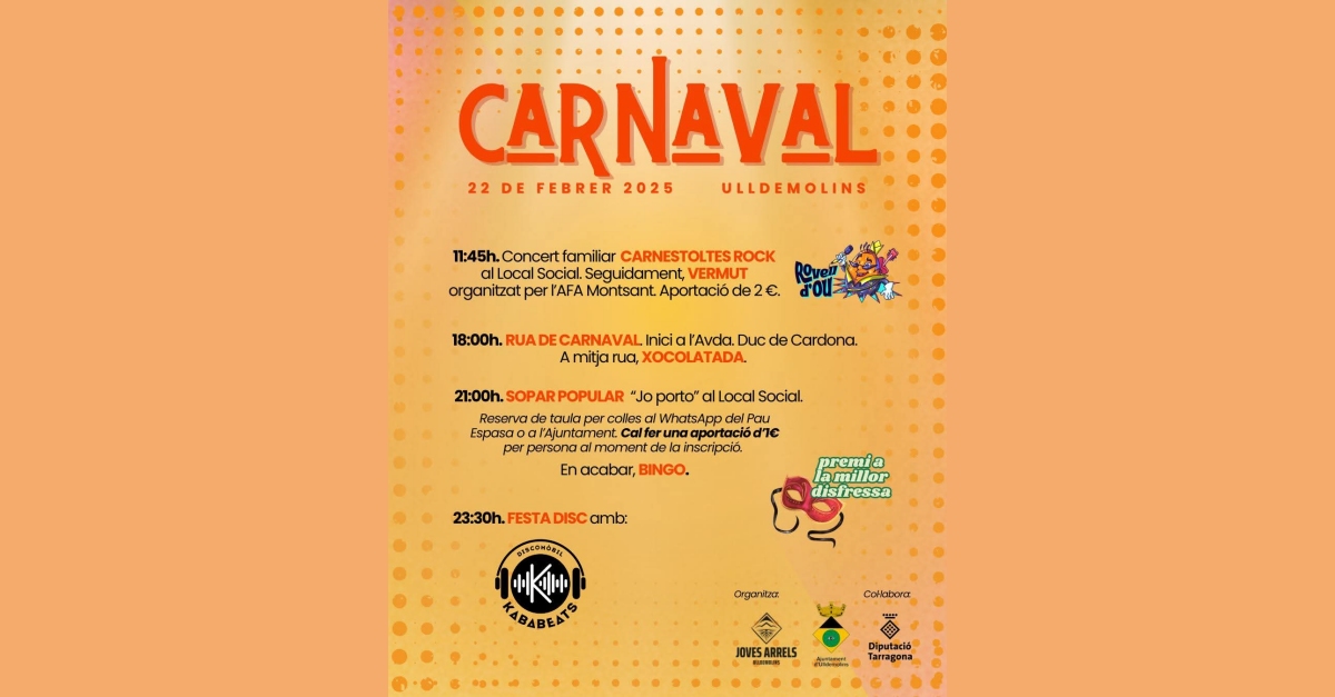 Carnaval Ulldemolins 2025 Carnaval Ulldemolins 2025