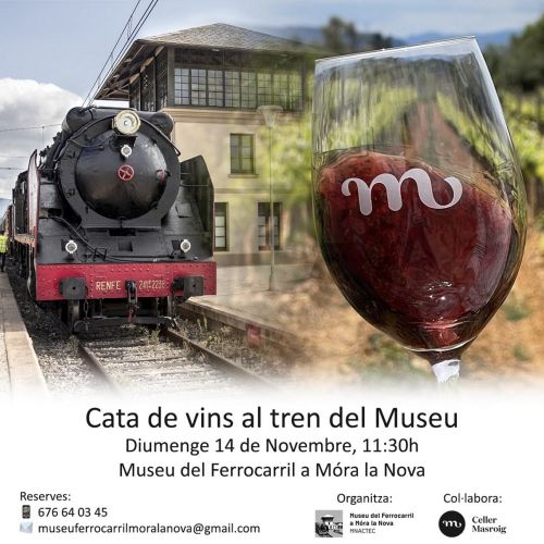 Tast de vins al tren del Museu Tast de vins al tren del Museu