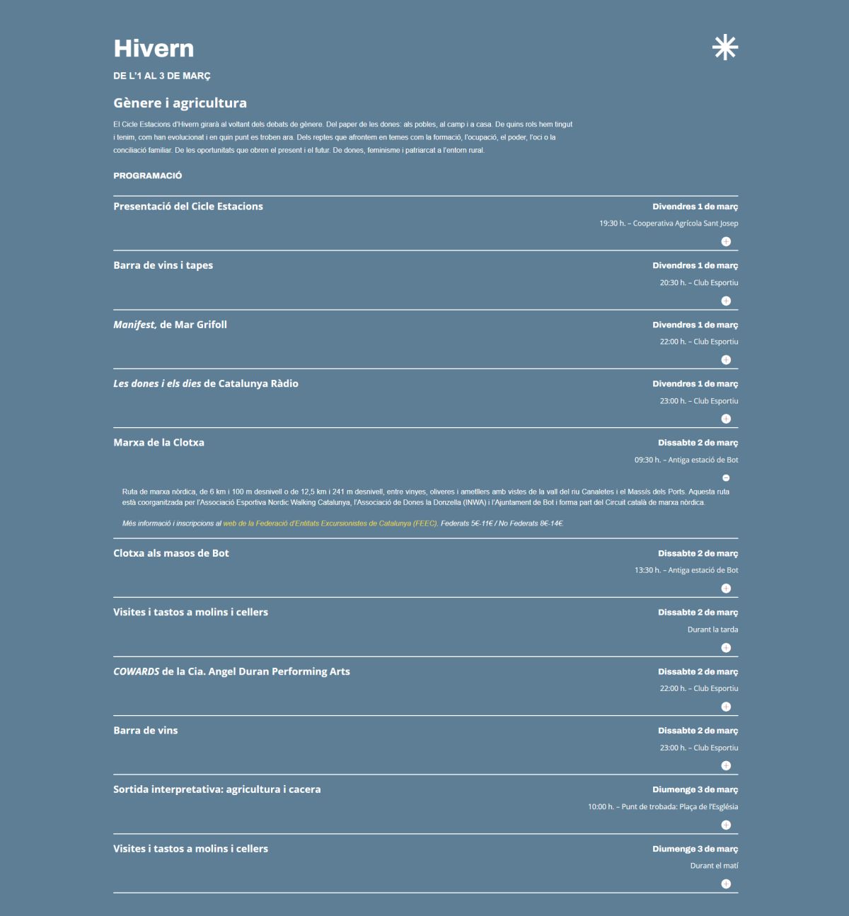 Primera edici� Cicle Estacions - Hivern