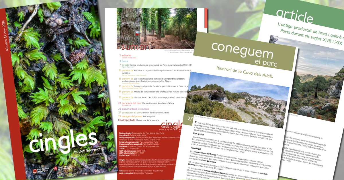 El Parc Natural dels Ports publica un nou nmero del Cingles