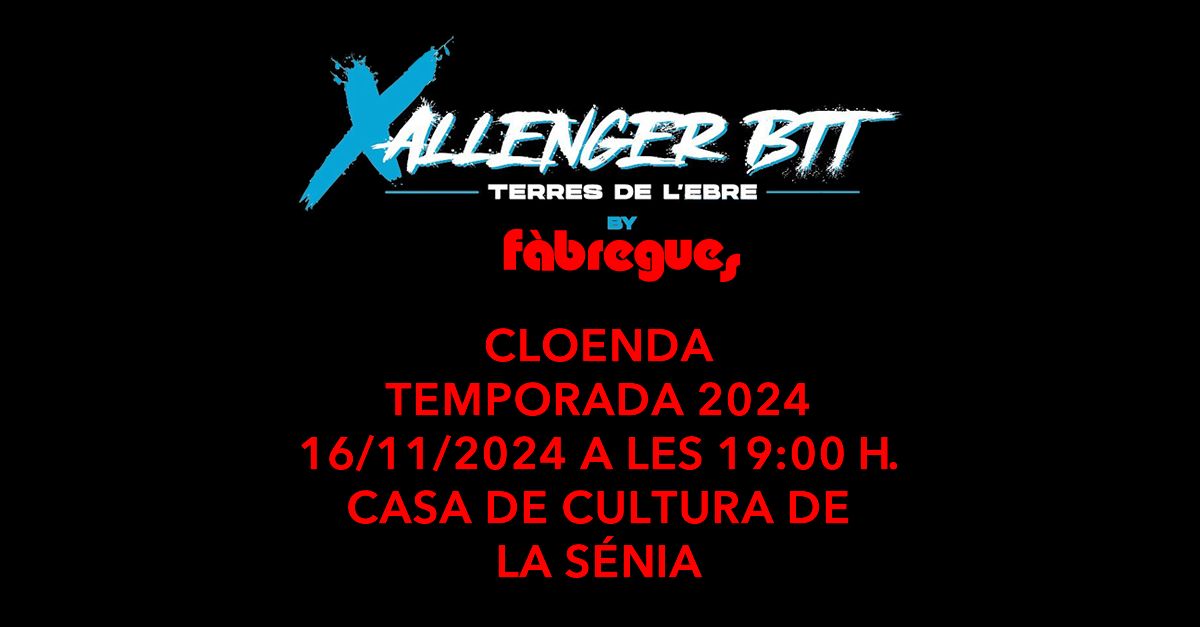 Clausura Xallenger BTT Terres de l’Ebre 2024 Clausura Xallenger BTT Terres de l’Ebre 2024