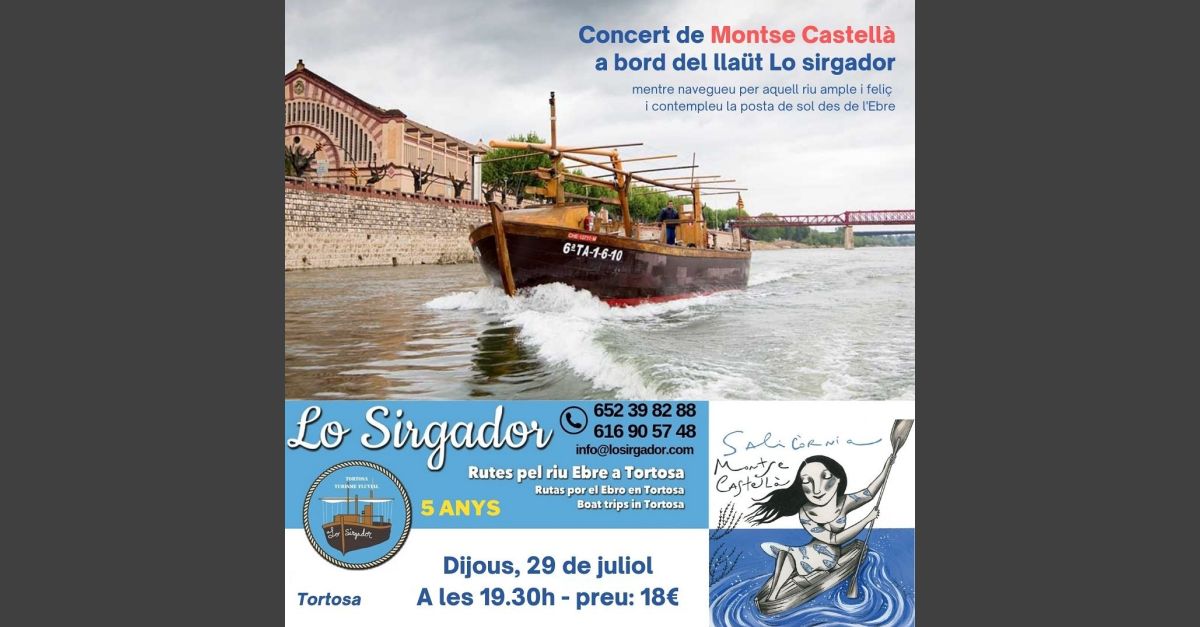 Concierto de Montse Castell� a bordo del lla�t Lo Sirgador