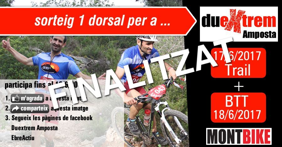 <p>sorteig 1 dorsal per al DUO Duextrem Amposta (17/6/2017)</p>