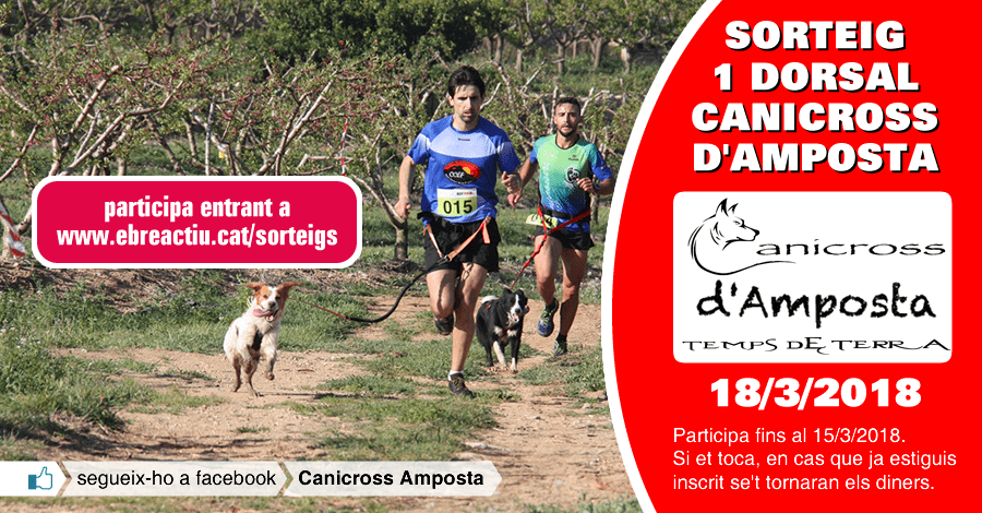 <p>Sorteig 1 dorsal per al Canicross d’Amposta del 18/3/2018</p>