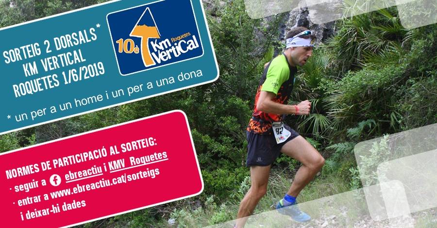<p>Sorteig 2 dorsals per al KM Vertical Roquetes de l’1/6/2019</p>