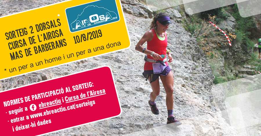 <p>Sorteig 2 dorsals per a la Cursa de l’Airosa del Mas de Barberans (10/8/2019)</p>