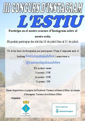III Concurs d’Instagram L’estiu a la Palma d’Ebre III Concurs d’Instagram L’estiu a la Palma d’Ebre