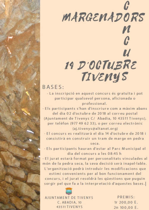 Inscripcions al Concurs de margenadors Inscripcions al Concurs de margenadors