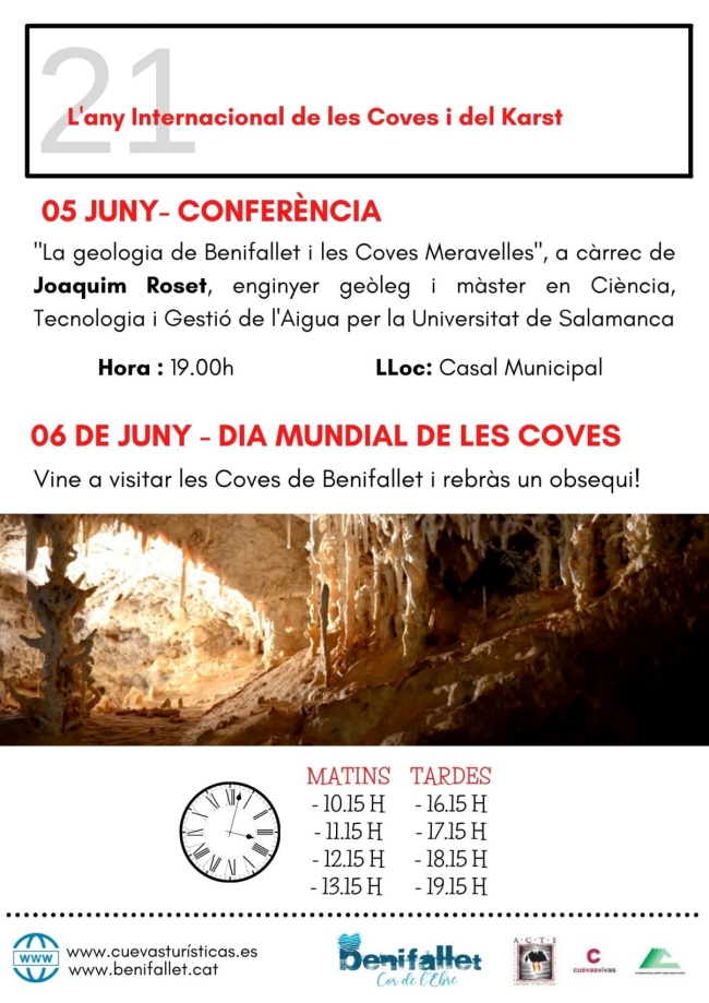 Conferència: La geologia de Benifallet i les Coves Meravelles Conferència: La geologia de Benifallet i les Coves Meravelles