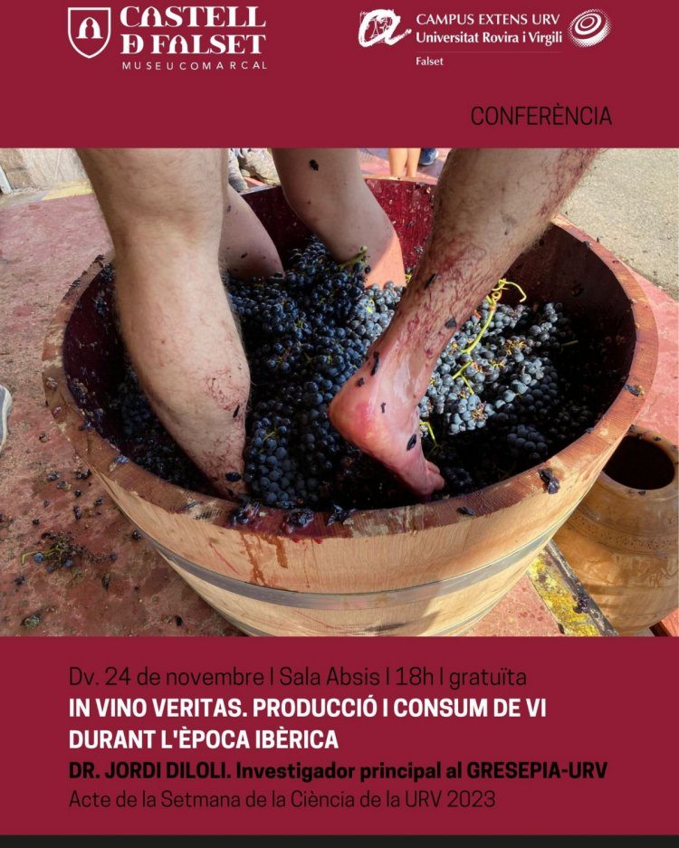 Conferčncia: «In vino veritas. Producció i consum de vi durant l’čpoca ibčrica» Conferčncia: «In vino veritas. Producció i consum de vi durant l’čpoca ibčrica»
