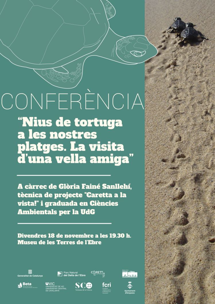 Conferència: Nius de tortugues a les nostres platges. La visita d’una vella amiga Conferència: Nius de tortugues a les nostres platges. La visita d’una vella amiga