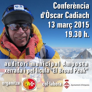 Confer�ncia d&rsquo;�scar Cadiach i projecci� de �El Broad Peak�