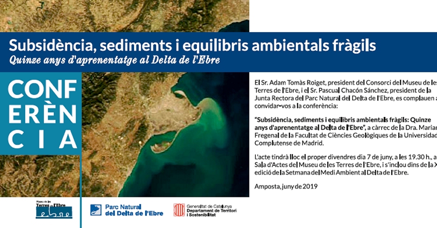 Conferčncia «Subsidčncia, sediments i equilibris ambientals frŕgils» Conferčncia «Subsidčncia, sediments i equilibris ambientals frŕgils»