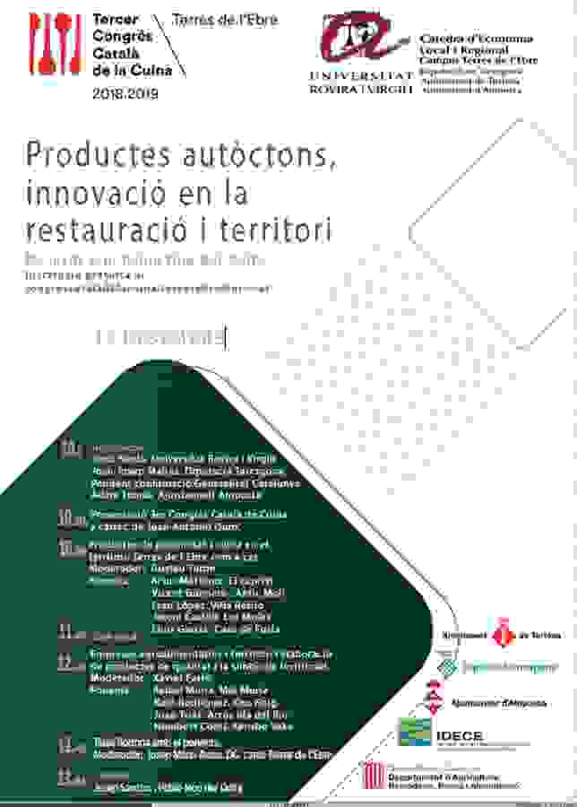 III Congr�s Catal� de la Cuina: Productes aut�ctons, innovaci� en la restauraci� i territori