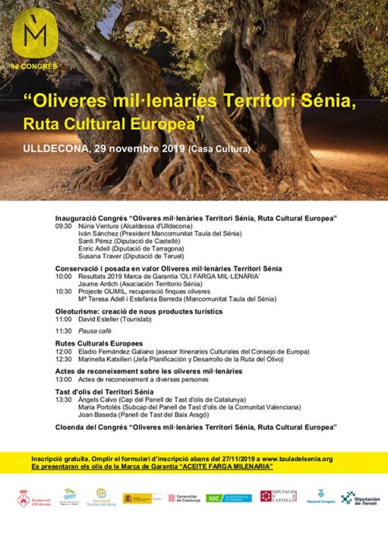 9� Congr�s Oliveres mil�len�ries Territori S�nia, Ruta Cultural Europea