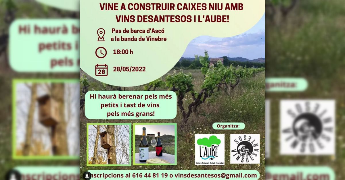 Ven a construir cajas nido con Vins Desantesos y l�Aube