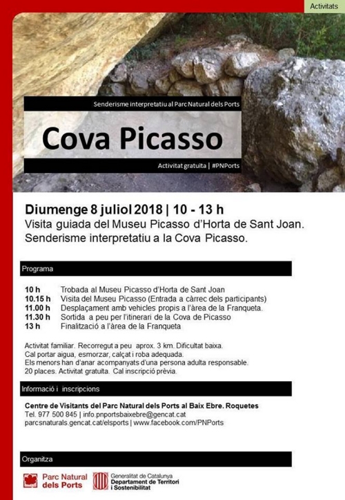 Cova Picasso. Senderisme interpretatiu Cova Picasso. Senderisme interpretatiu