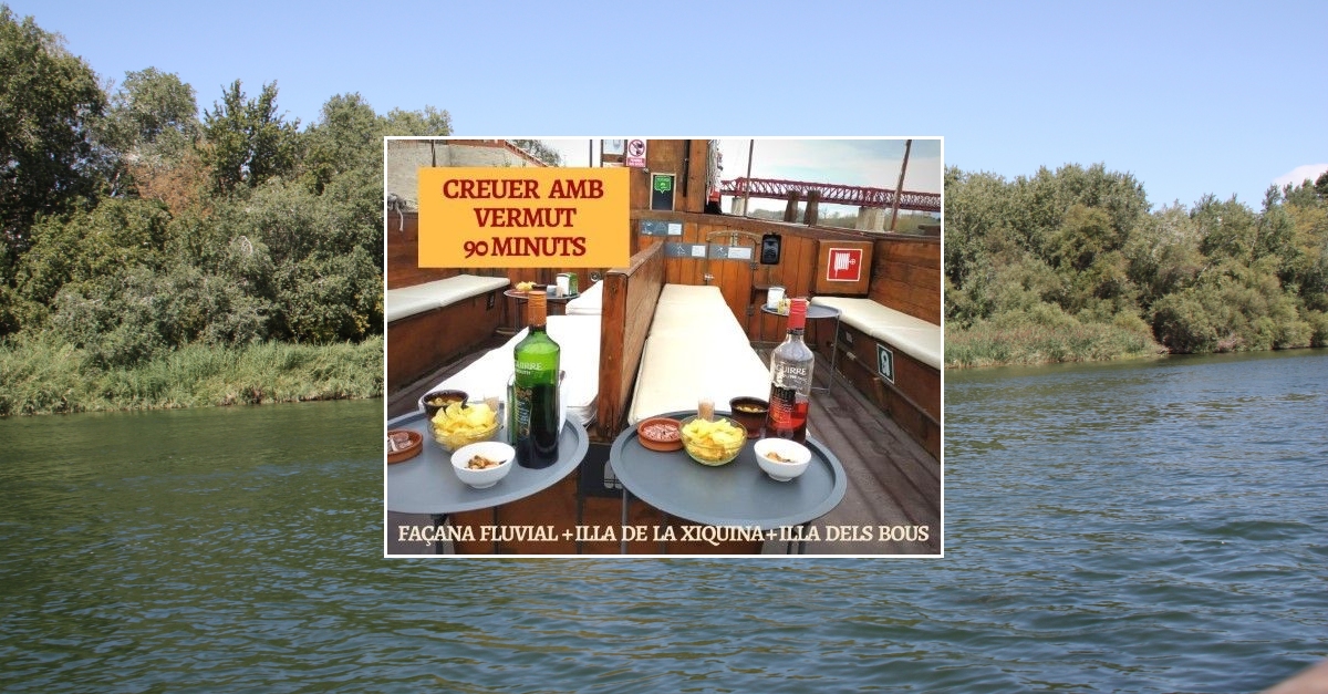 Crucero por el r�o Ebro en Tortosa 90 minuto a bordo del Sirgador (vermut)