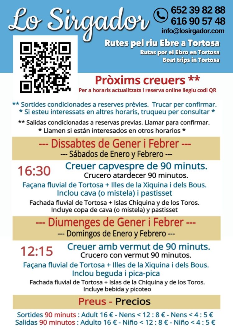 Creuer per l�Ebre fent el vermut amb lo Sirgador