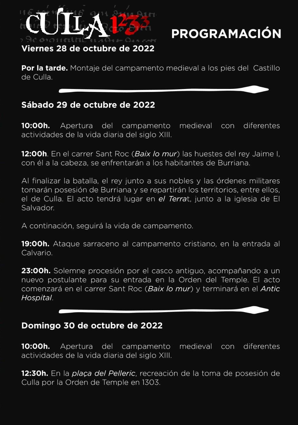 Culla 1233. IV Recreació històrica de Culla Culla 1233. IV Recreació històrica de Culla